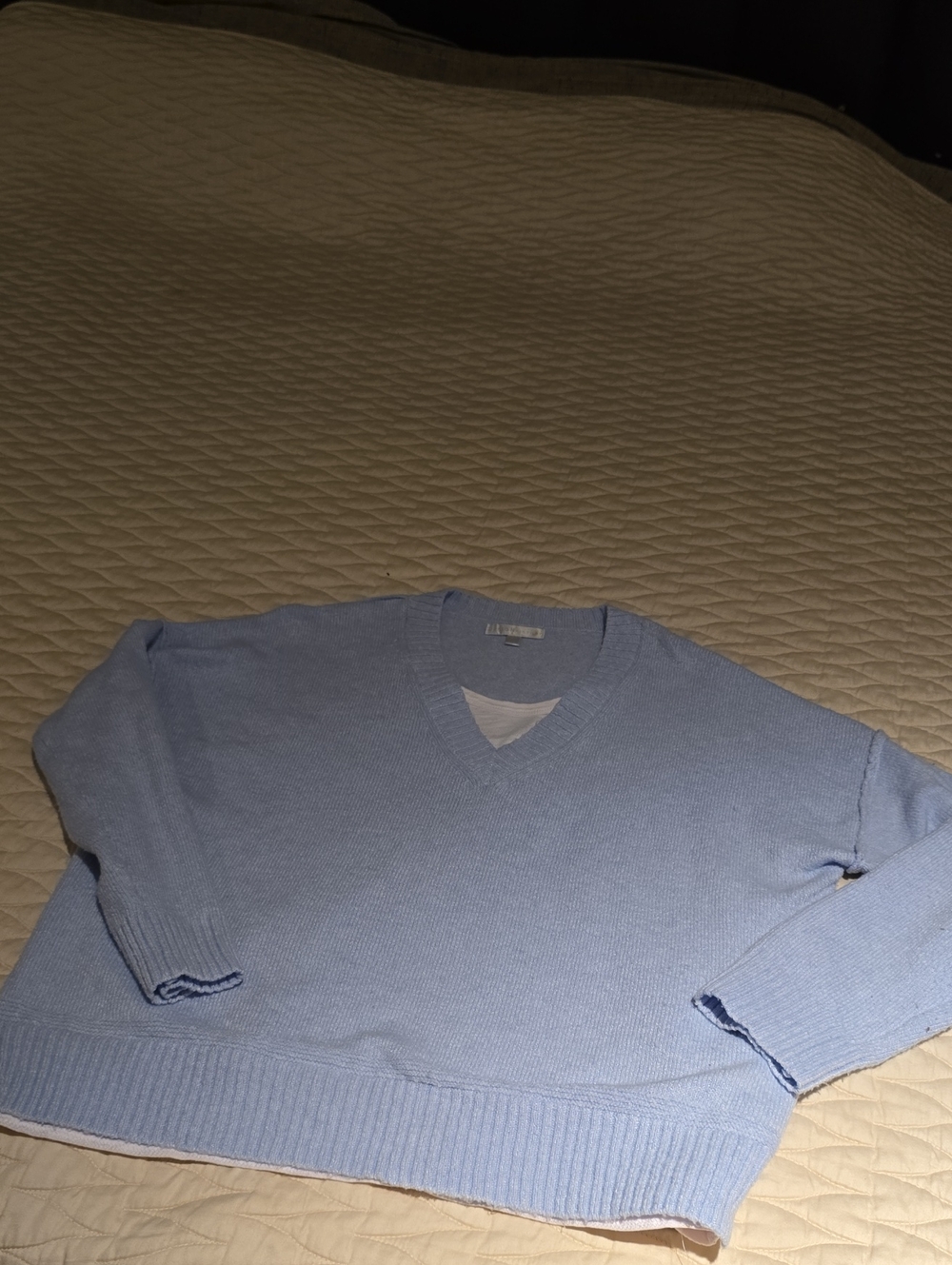 Design History Pale Blue V-Neck Sweater